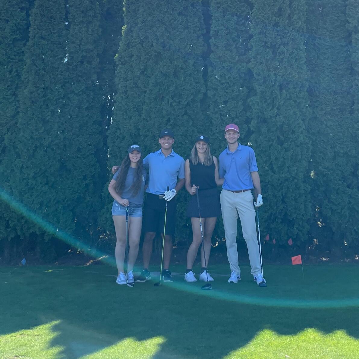 Golfing together "as friends" (who totally wanted to be more than friends...)