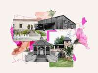 Collage of best wedding venues in the US