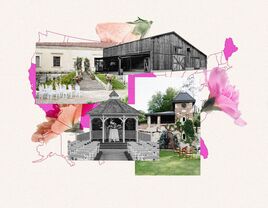 Collage of best wedding venues in the US