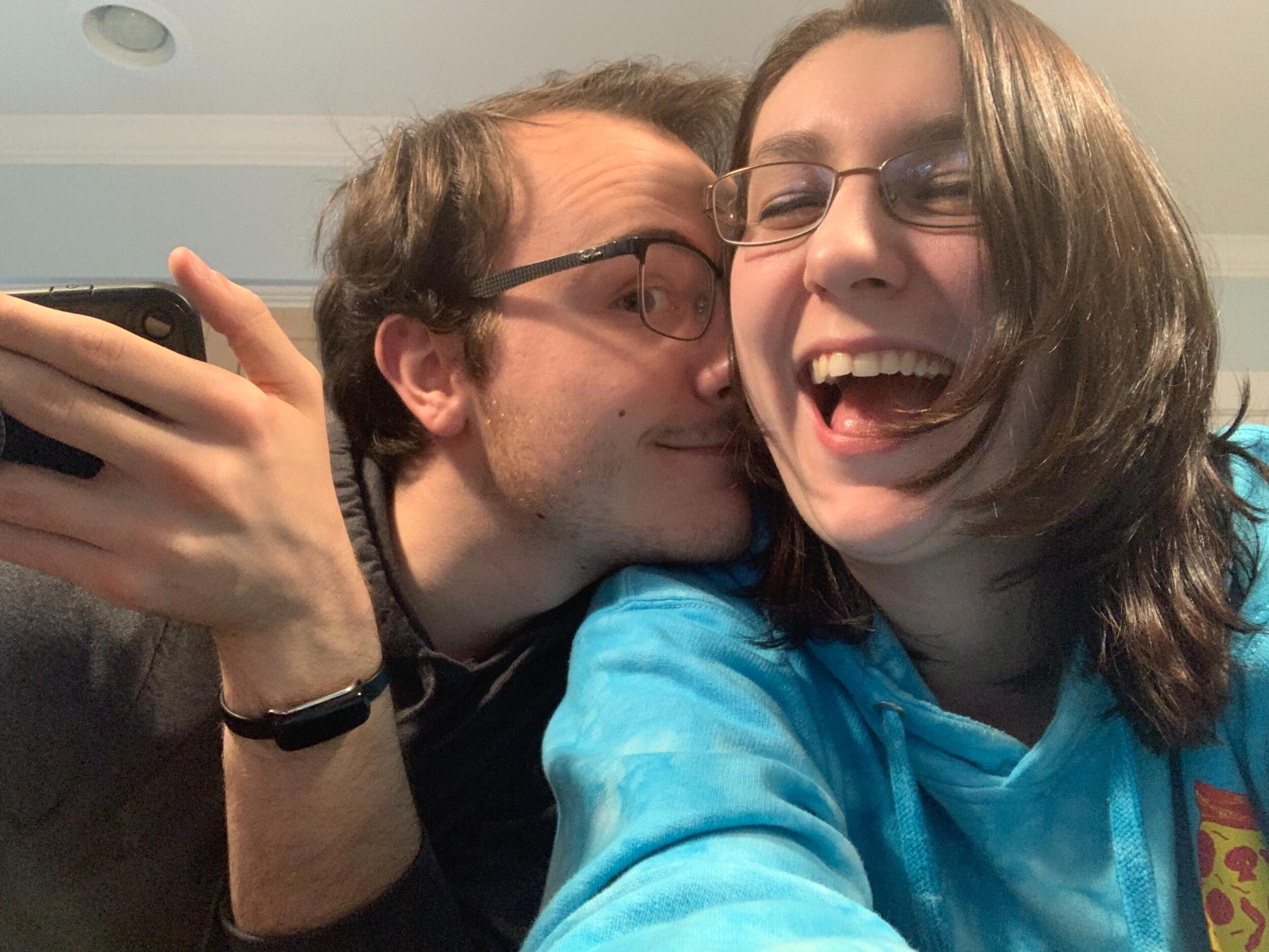 Just the two of us being goofy.