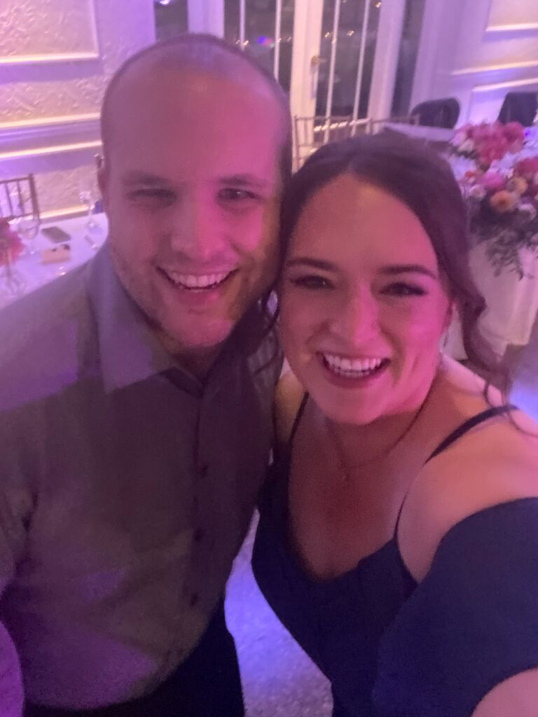 Dancing at the wedding.
