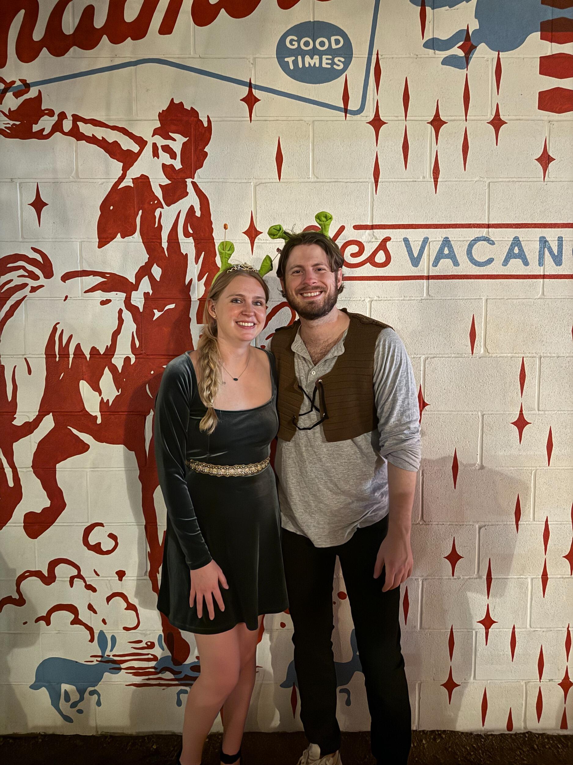 Beth & Jared celebrated Halloween in Austin with friends and dressed up as Shrek and Fiona. 