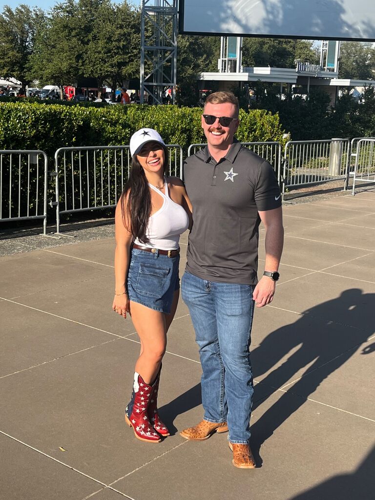 Our first Cowboys game together in Dallas