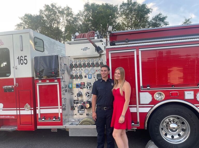 Kate supports Dylan by going to his Fire Academy Graduation