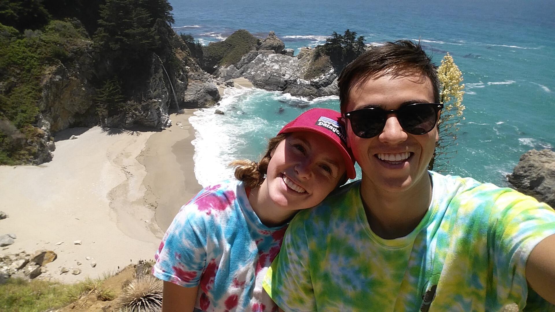 The first big camping trip as a couple was to Big Sur, California. They spent the entire trip laughing as they ran into constant roadblocks like a popped tire, getting very lost, and not really knowing what they were doing most of the time. 