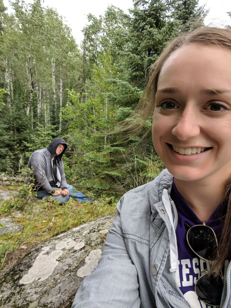 Picking blueberries in Voyageur's National Park!