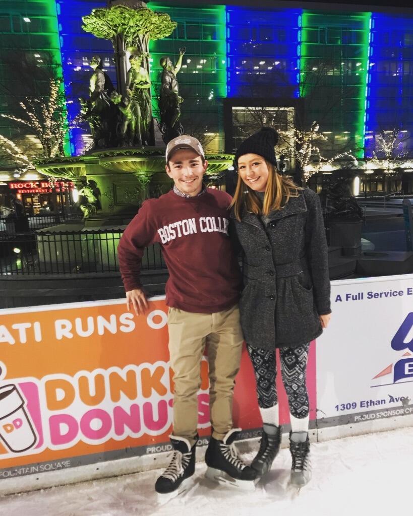 Hal takes Megan ice skating for the first time (she only fell once) 