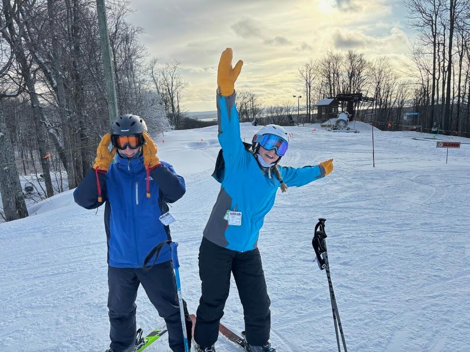 Nick and Meredith enjoy their second ski trip with her family to Petoskey, MI- while Meredith loves to keep it silly, Nick is a serious speed demon on the slopes