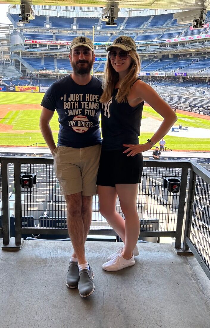 Amanda took David out to a ball game (although he didn't get any peanuts or Cracker Jacks)