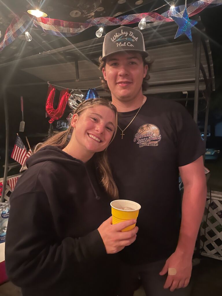 Caleb survived his first Wendle's Fourth of July Bash!