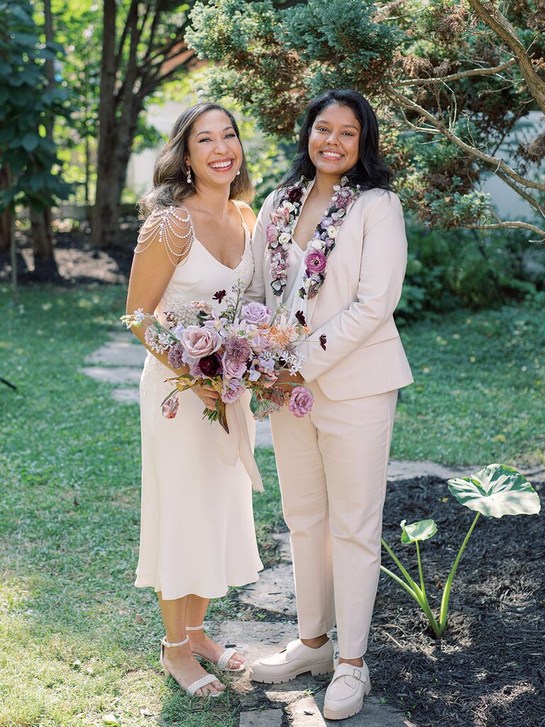 Melisa and Angelica on their wedding day