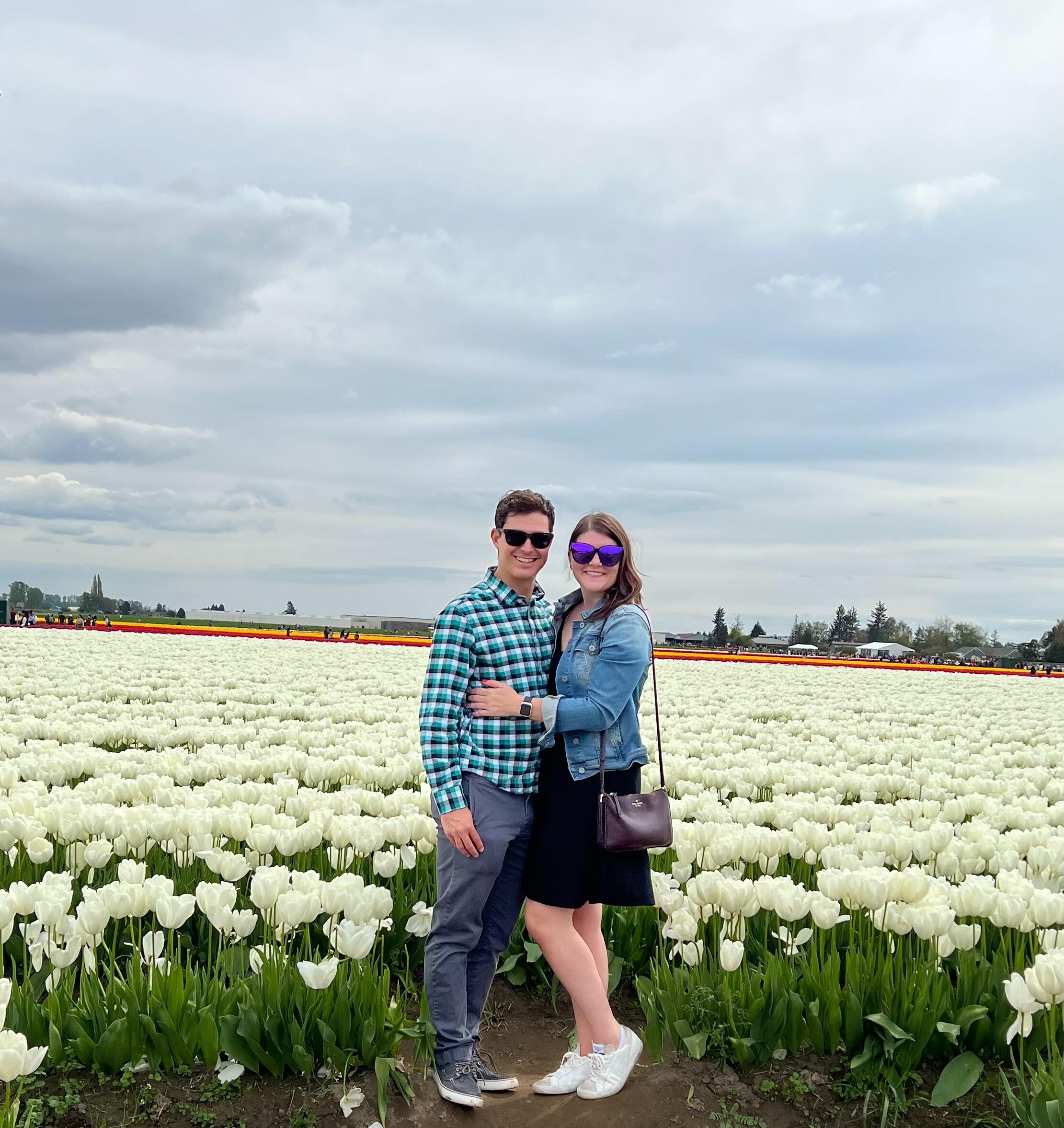 1st date was at a tulip farm so 1 year in we went back. You don't mess with tradition.