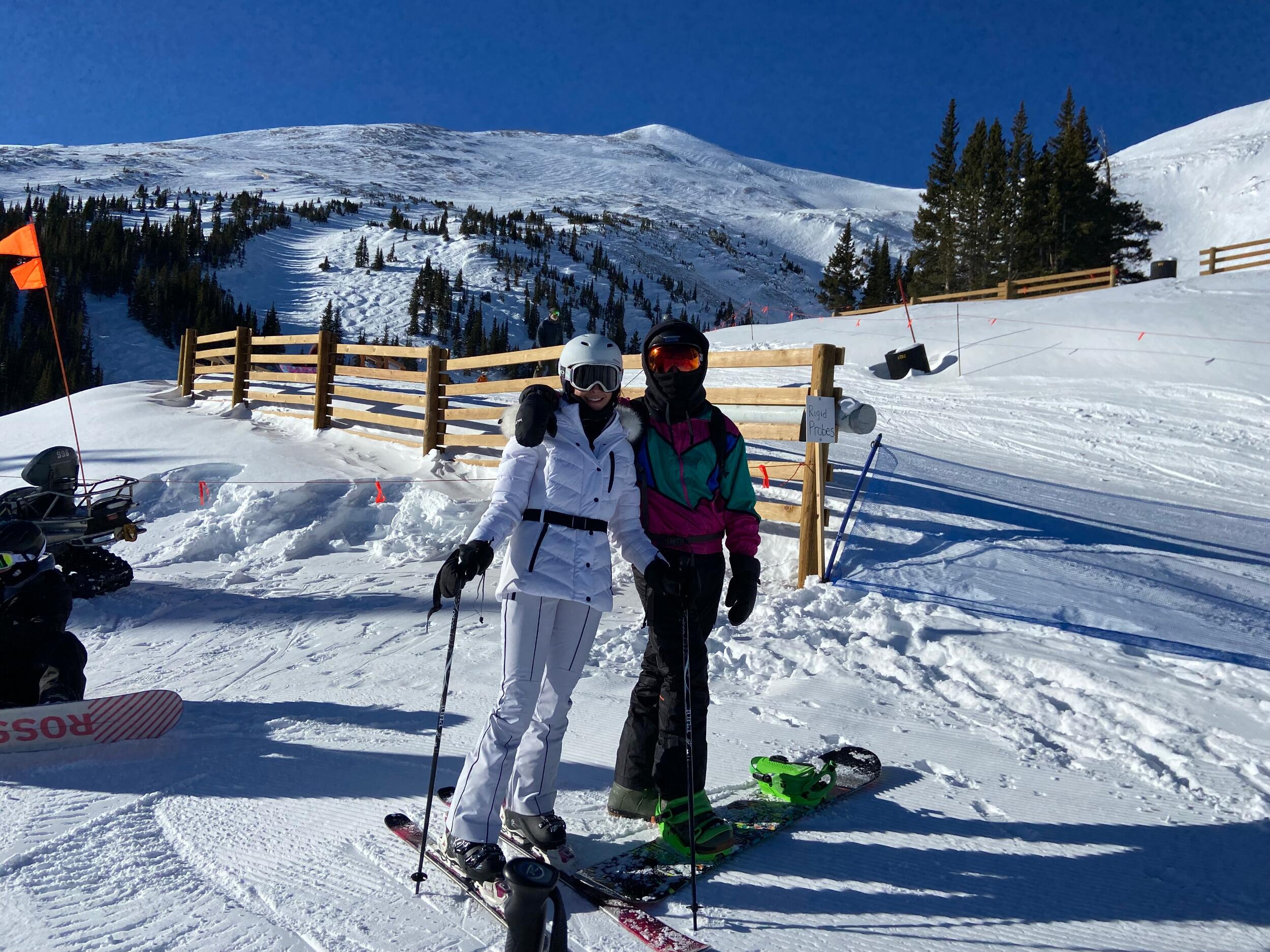 Lila and Tyler's first time skiing in Breckenridge, Colorado.
