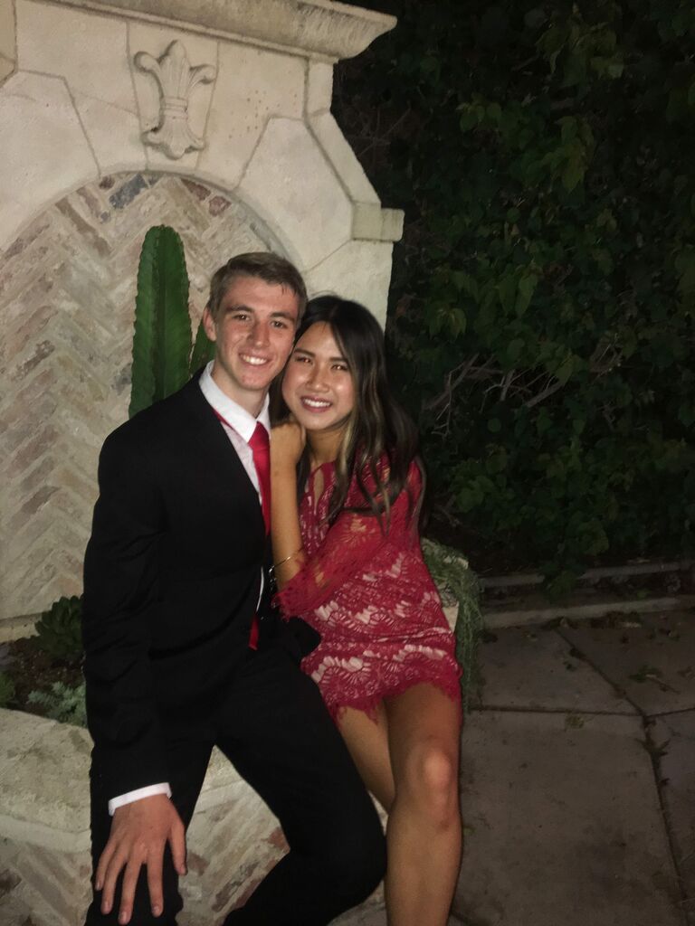 Vivian was Justin's date to Theta Chi's pref Fall of 2018. They were set up by their friend Jeremy. Pref is a semi-formal dance fraternities host. She thought Justin was a gentleman right from the start, and the two kicked it off with some get-to-know-one-another conversations. After that night, Vivian told Jeremy she wanted to go on a real date with Justin. Jeremy was a true wingman and that week, Justin took her on a date to Heisler Park!