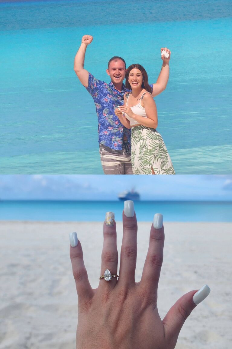 Scott had a custom ring crafted, featuring delicate vines entwining around the diamond—a perfect symbol for a true nature lover!