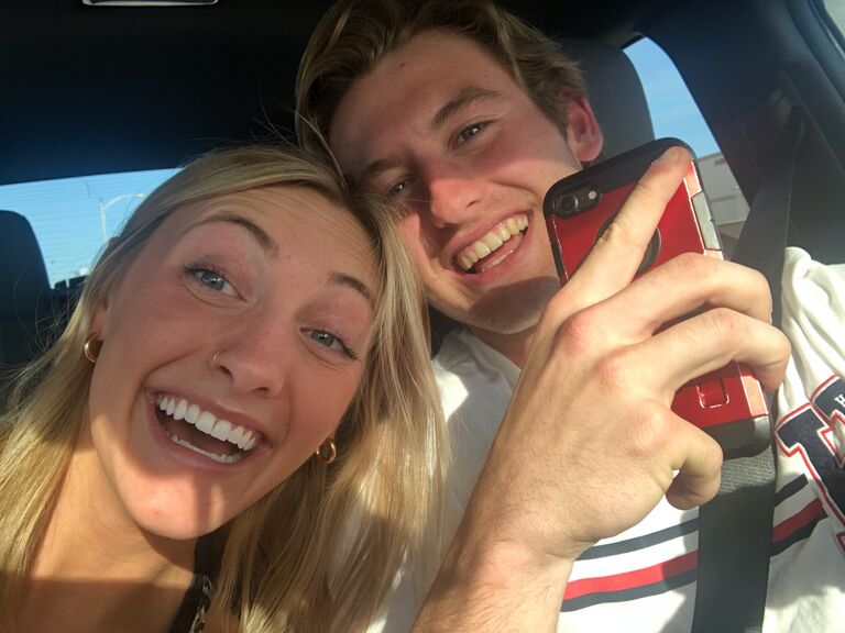 A selfie from Curtis and Mackenzie's first date! They realized pretty quickly that dating your best friend is easy :')
