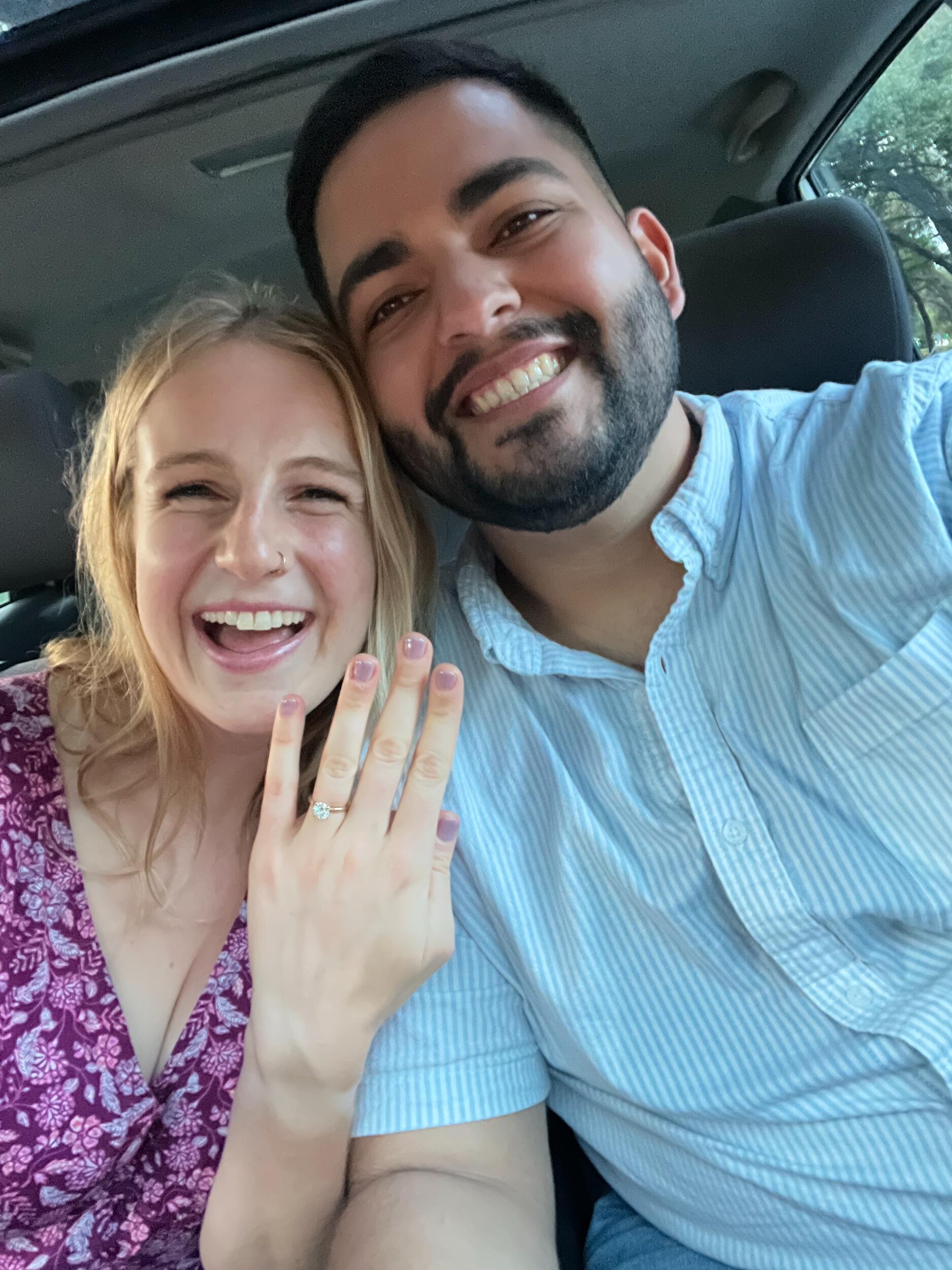 On a Wednesday afternoon in October, Jesús drove in from Houston and surprised Kaila after work with a proposal at Town Lake. We celebrated with Tex Mex (duh) and each of our families! 

Side note: Our dear friend (and Kaila's roommate!) Maggie took our pictures and wrote the sweetest blog post about it here: 

https://www.maggiekaptures.com/blog/lady-bird-lake-boardwalk-proposal/