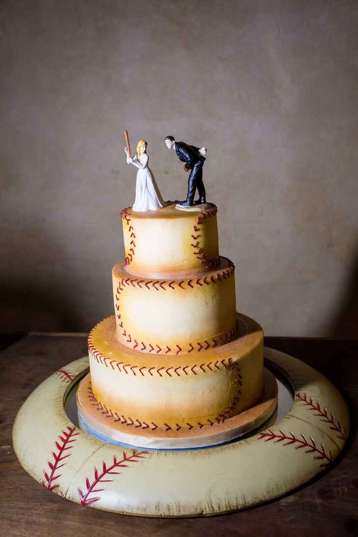 Rustic Baseball-Inspired Three Tier Groom's Cake