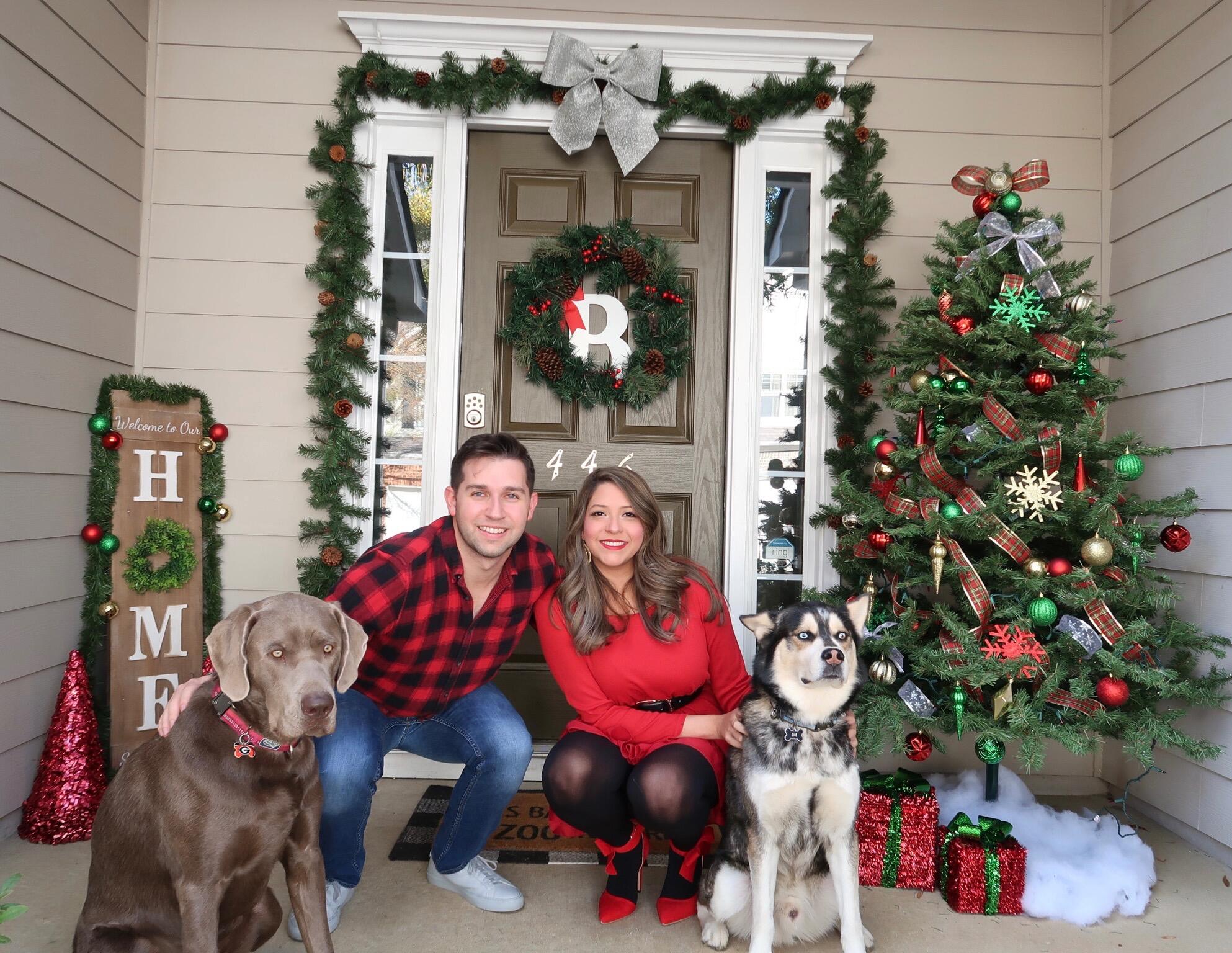 Our second Christmas! Again these dogs...