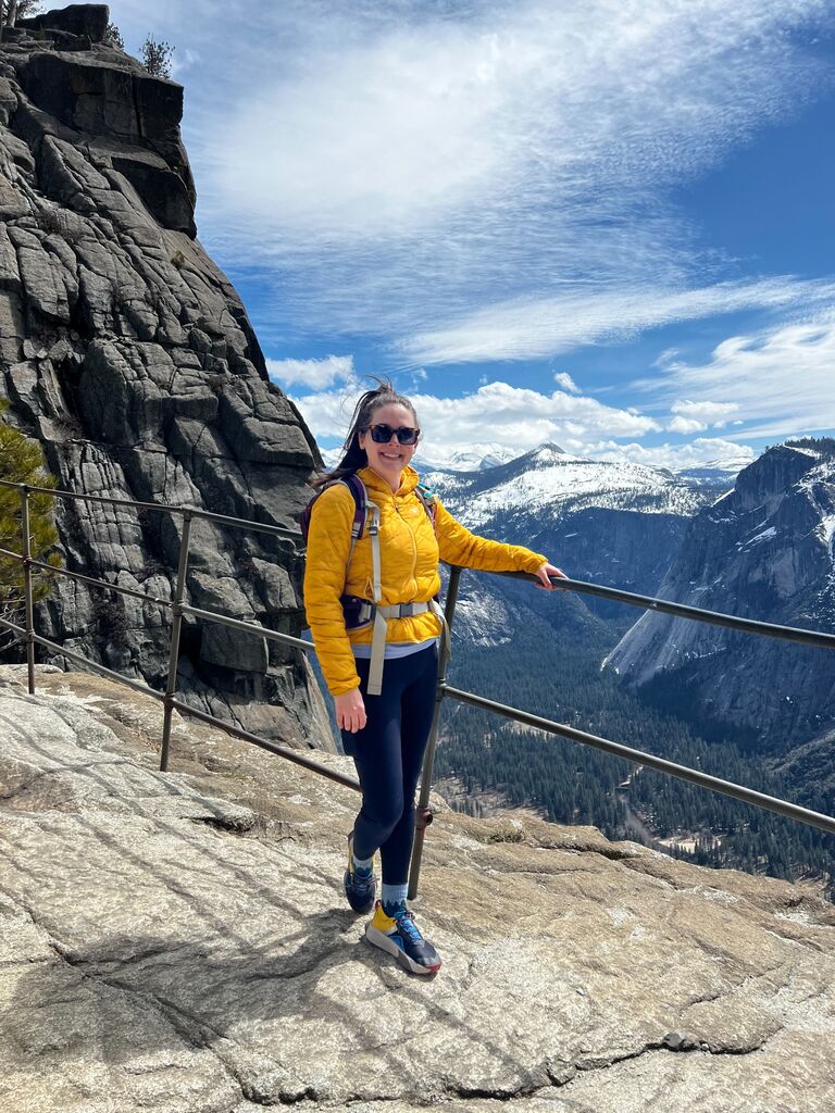 Devyn hikes Upper Yosemite Falls Trail.