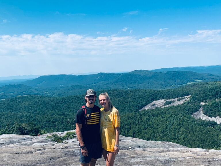 Morgan and Will went hiking at Stone Mountain, which will be the place they later get engaged at! 