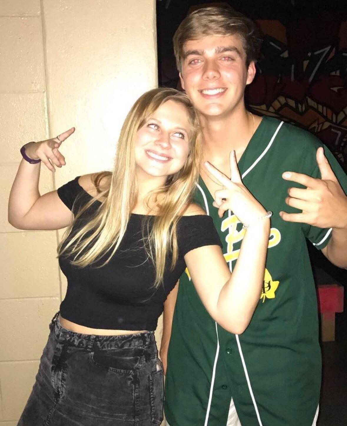 Our first picture together. We were just friends at the time but we should've known. What good Purdue love story doesn't revolve around a frat basement? We might have to do this pose again at the wedding. Our first dance might be to Broccoli by DRAM (ft. Lil Yachty).