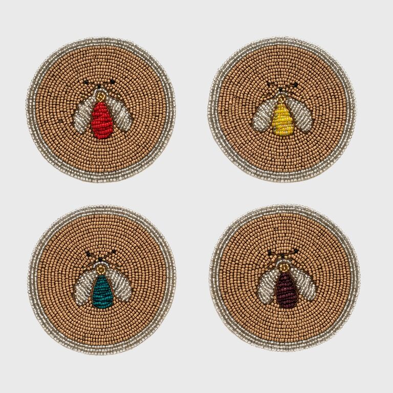 Sparkly bee coasters set of 4 gift for boyfriend's mom