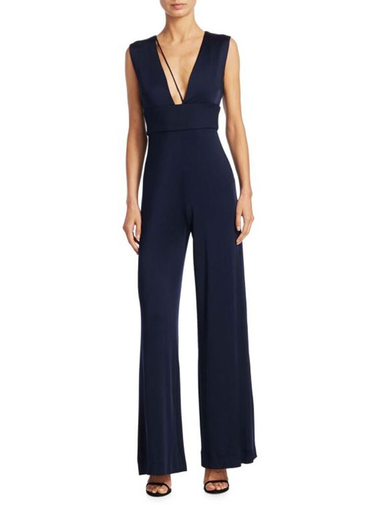 wide leg jumpsuit for a wedding