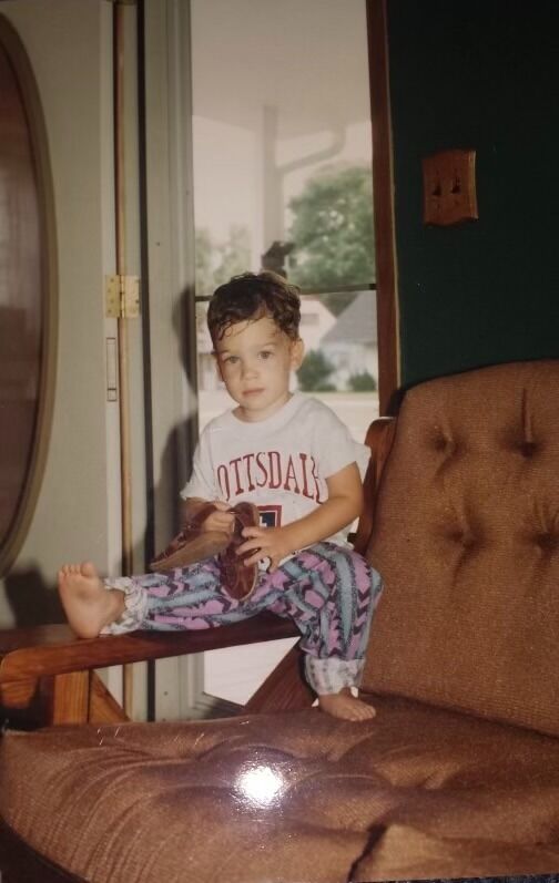 The day we met... We don't have a picture together because Brittany was being a bit mean. So please enjoy this adorable photo of baby Kyle.