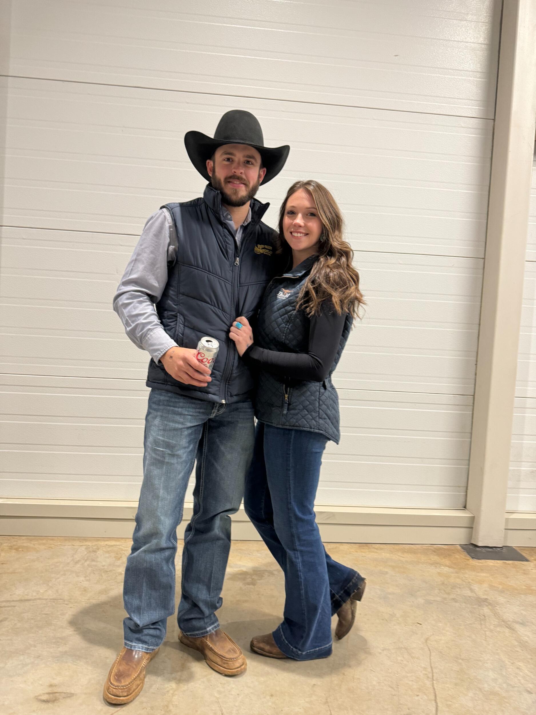 Rylie continued to follow Conner on the rodeo trail - even if it meant they had to drive hours through a blizzard to get to Rapid City. 