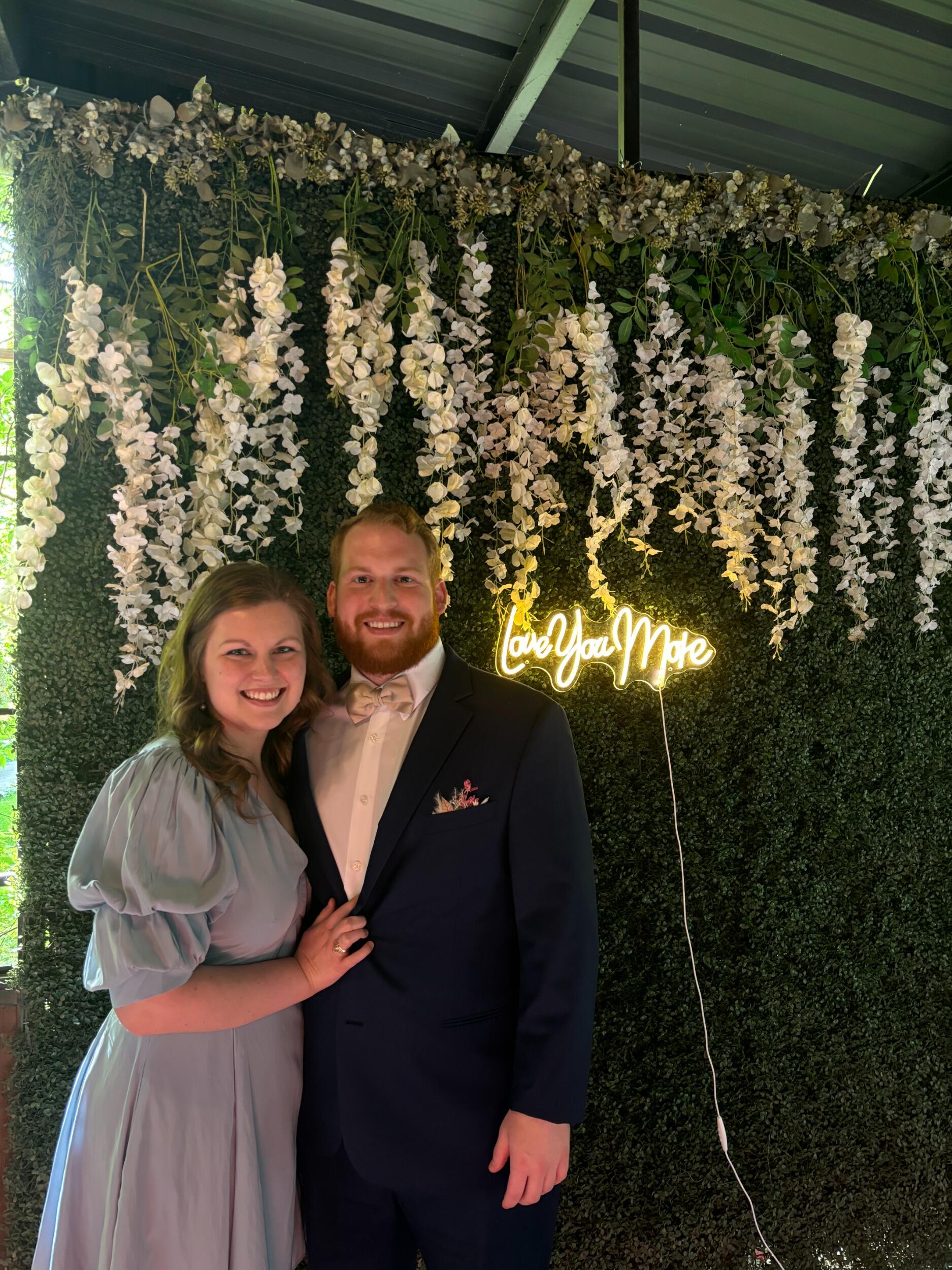 Wyatt & Katherine at the wedding of their friends, Jon & Natalie!