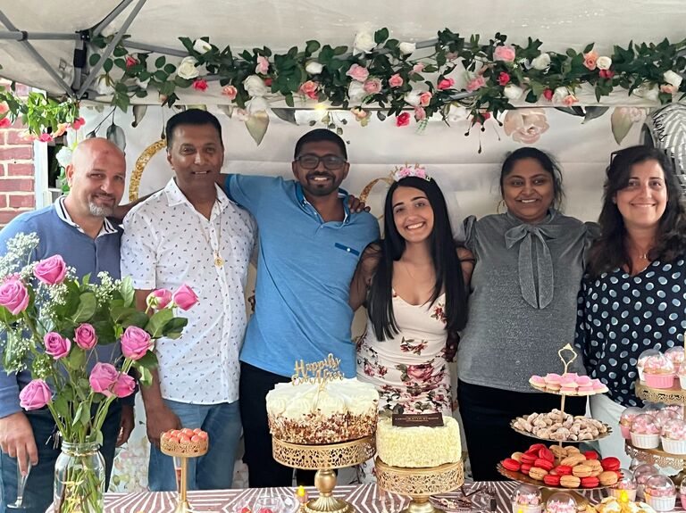 Celebrating with close family
