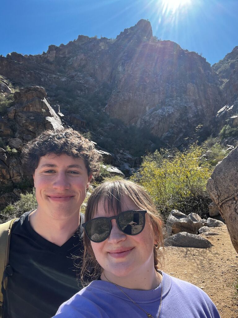 Arizona trip, also our 4 year anniversary. Hiking the White Tank Mountains in Phoenix just one day before the proposal!