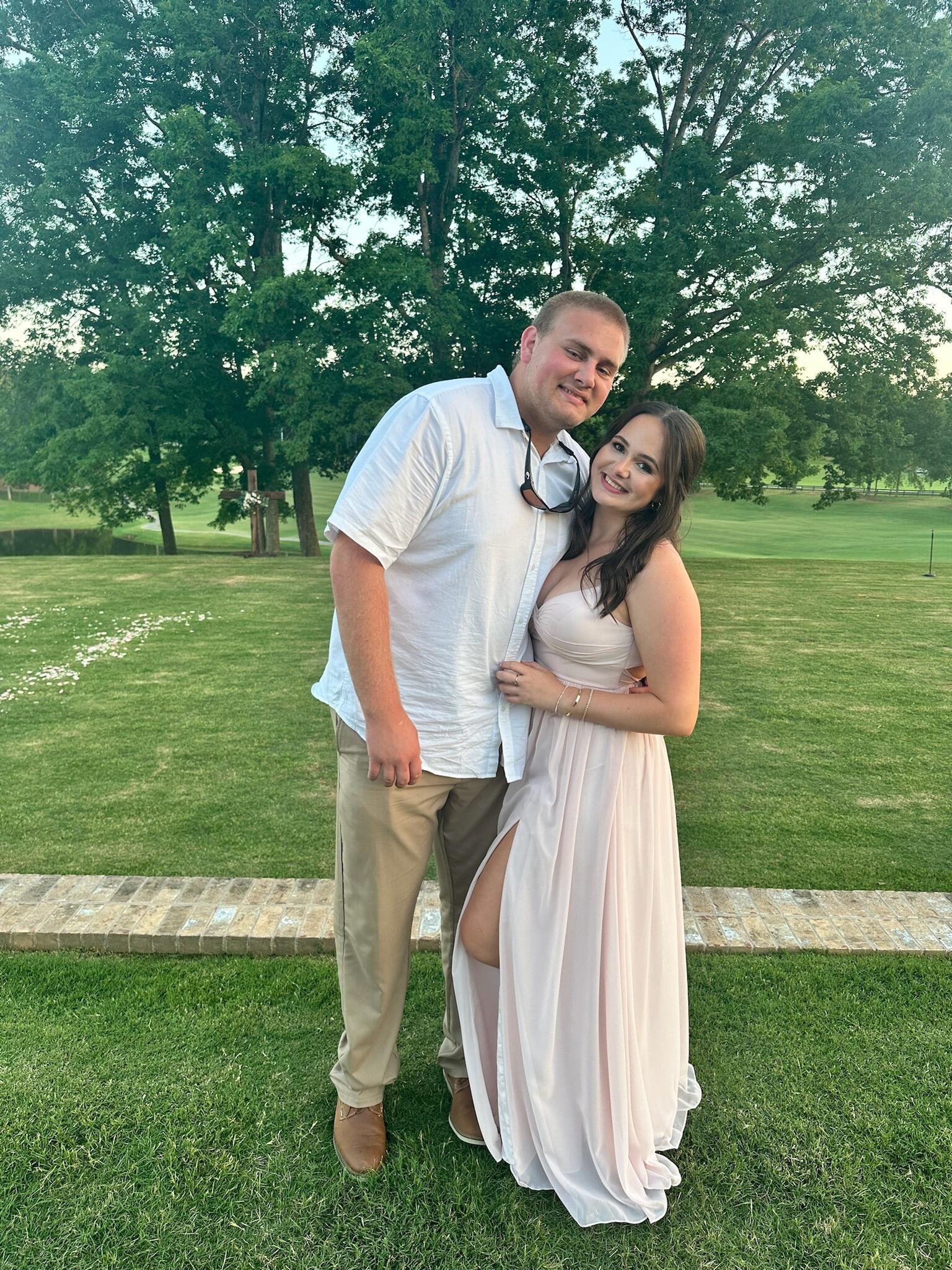 Our friends’ wedding (Mackenzie caught the bouquet, again)!