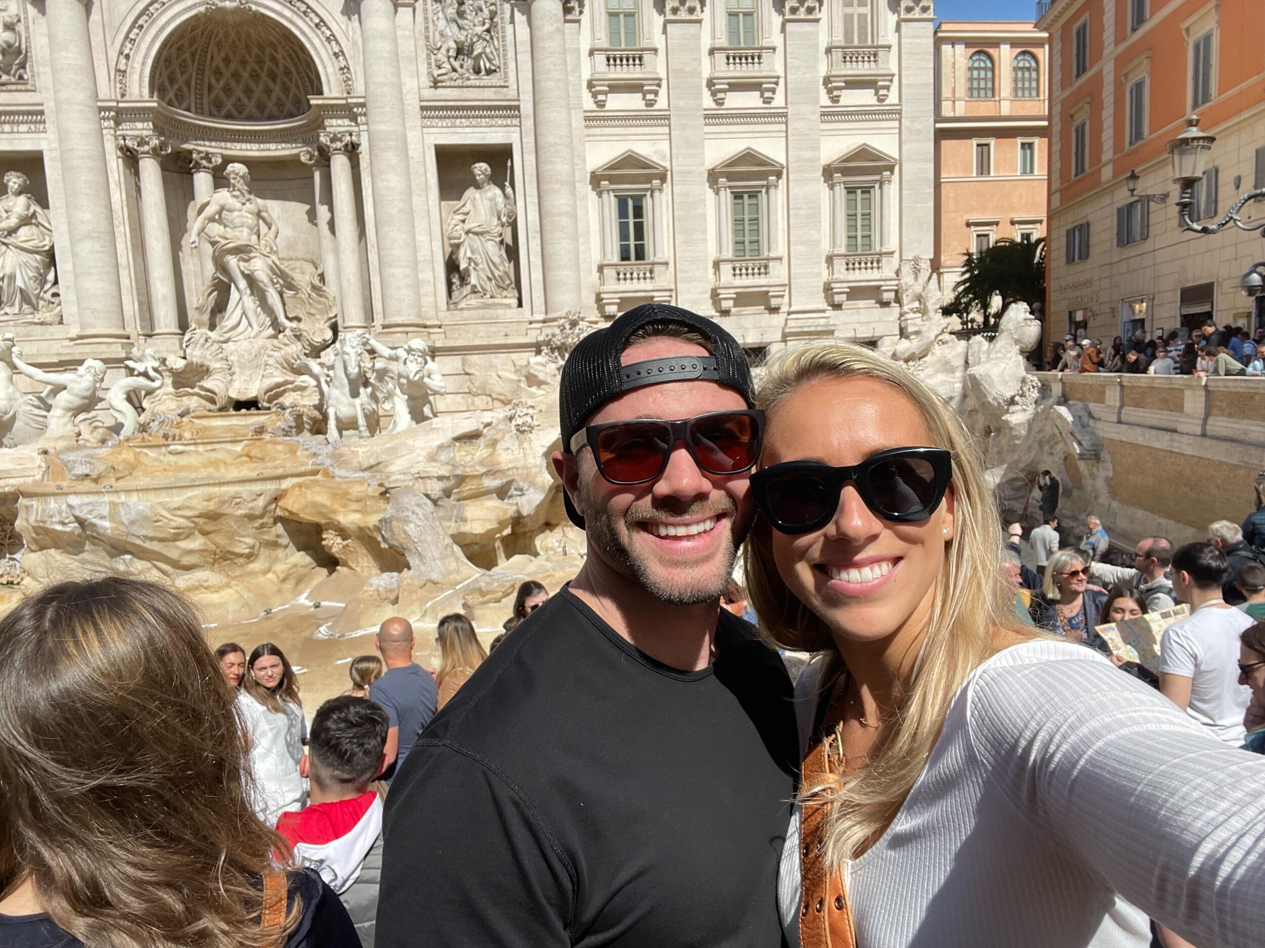 The Trevi fountain was EMPTY (for cleaning) the first time we went! 
