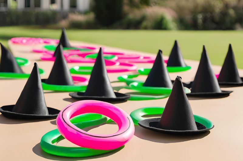 Wicked theme party - witch hat ring toss