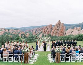 rocky mountain wedding ceremony at arrowhead golf club