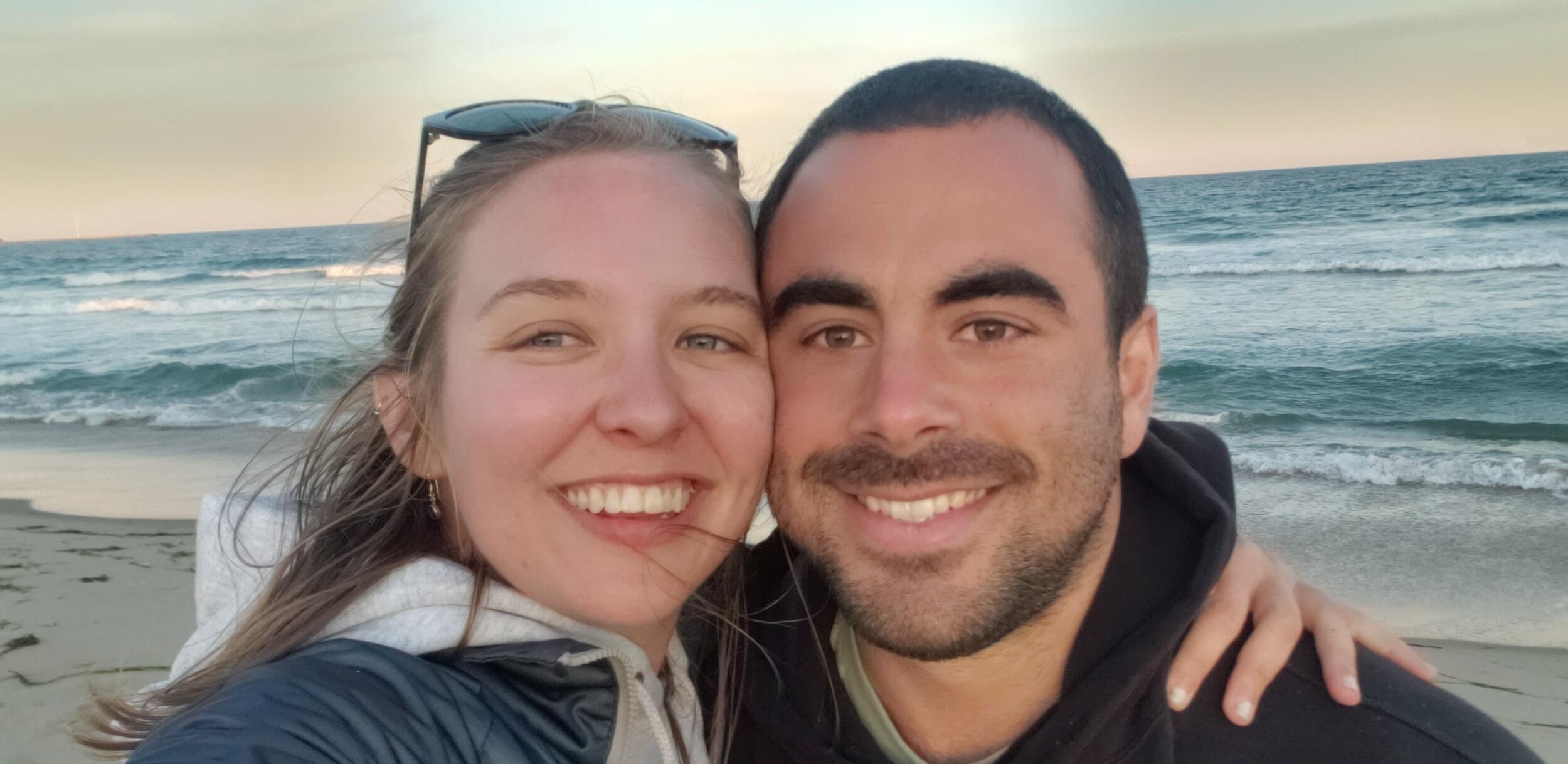 We moved in together during the COVID pandemic, and often escaped Boston with trips to the beach!