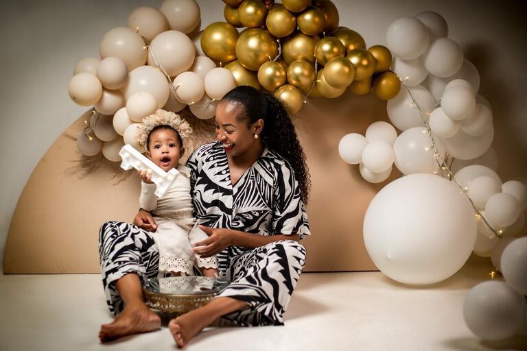 Fortune's 1st Birthday with Mama
