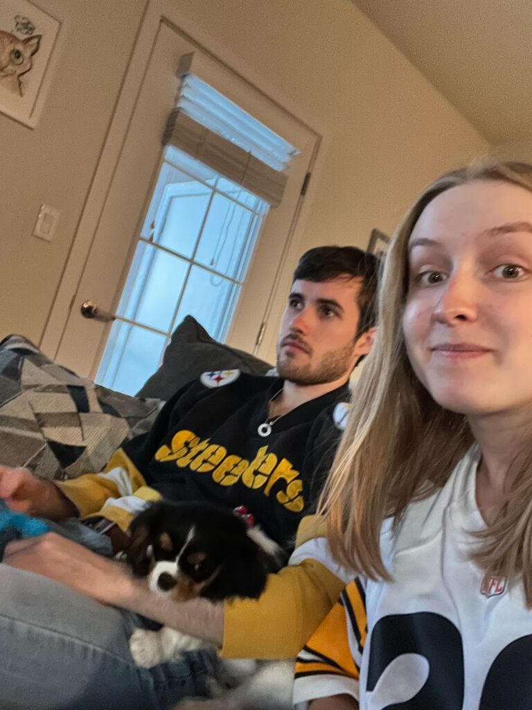 We adopted our Cavalier puppy Maverick