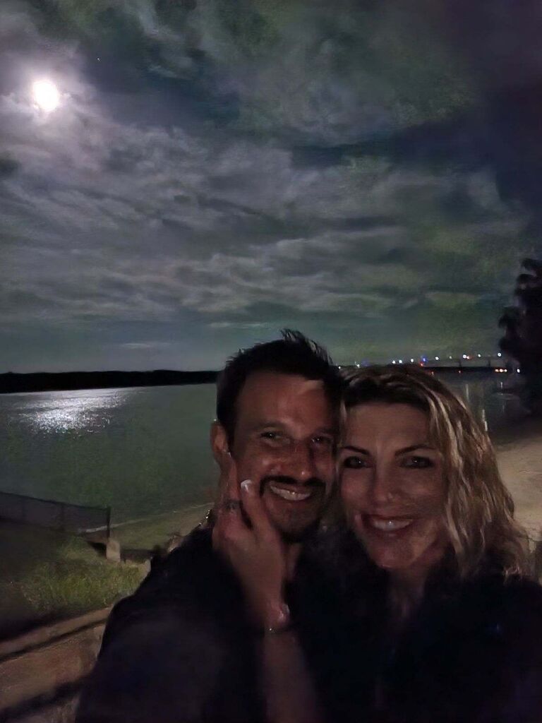 The big Engagement night...check out that Super Blue Moon!! Broiled scallops and mushroom risotto at Miss Lucy's Kitchen was the delicious cherry on top!!!