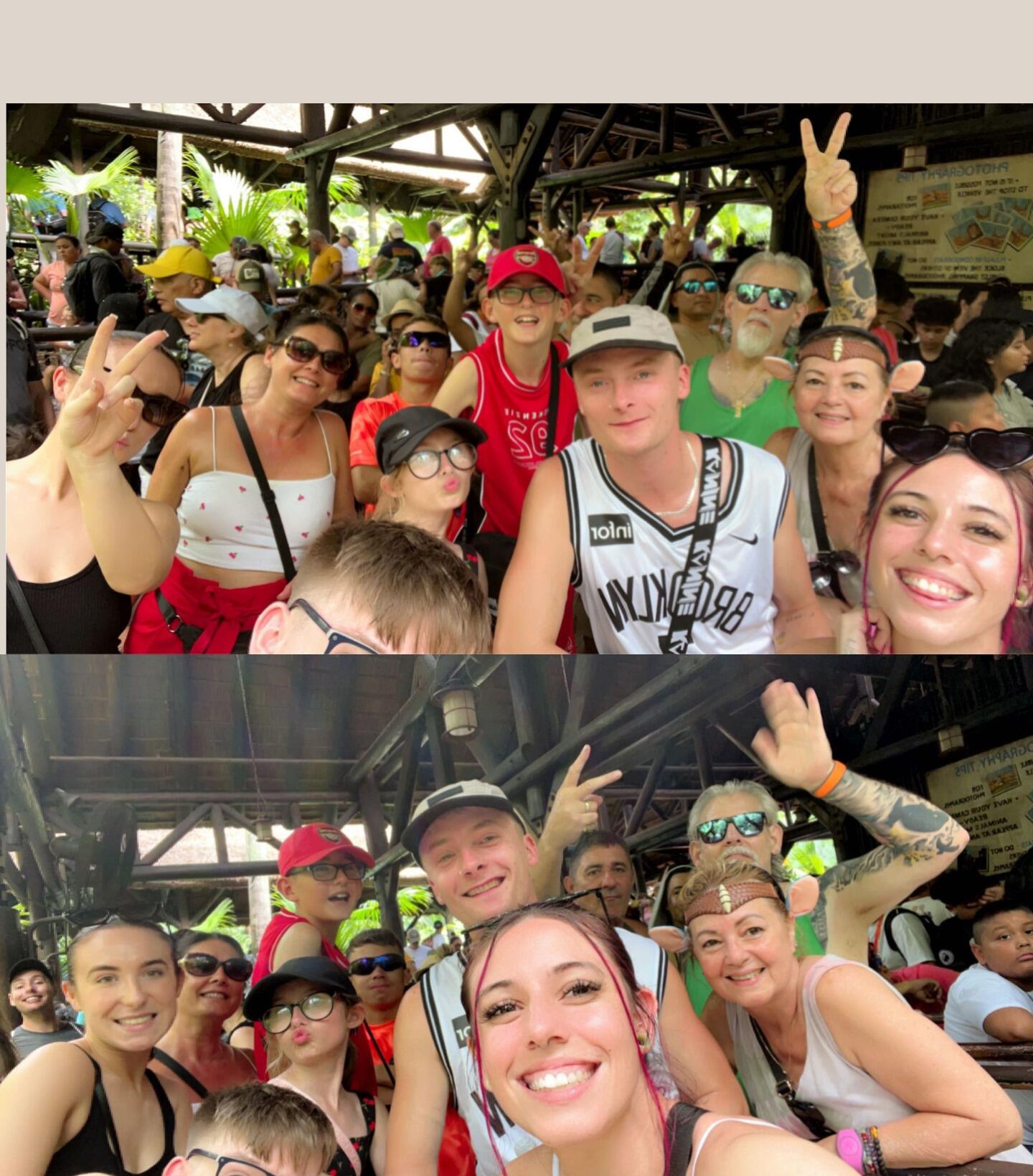 Family Vacation! The first time both of our families met, we all met in Florida and stayed in one big house together for a week. 