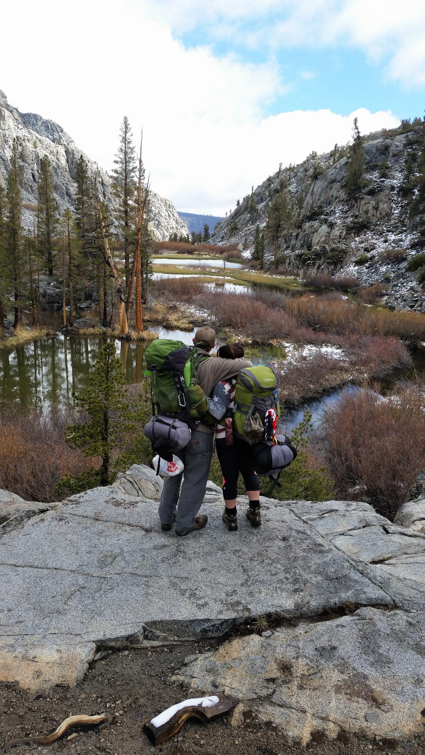 Day 2 of our backpacking trip at Willow Lake.
