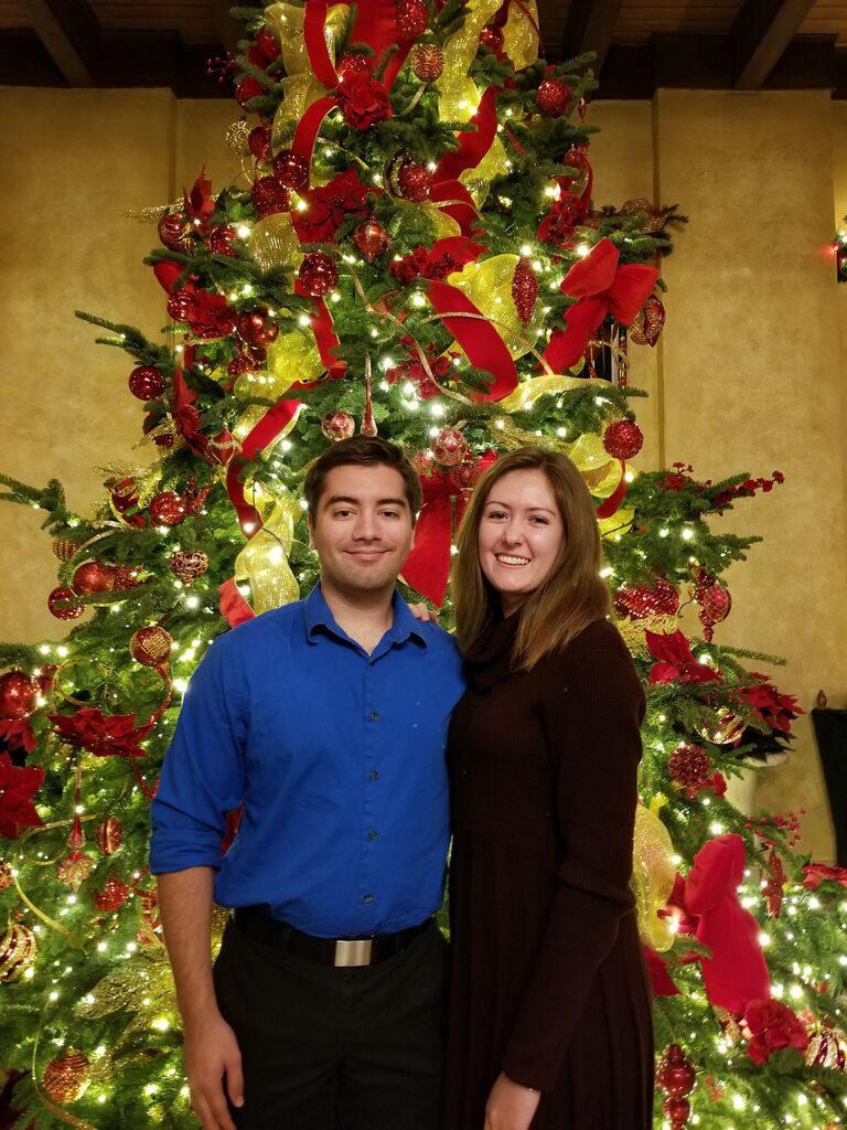 Couple's Christmas dinner at the Mission Inn. Couldn't pass up a picture with the gorgeous tree!