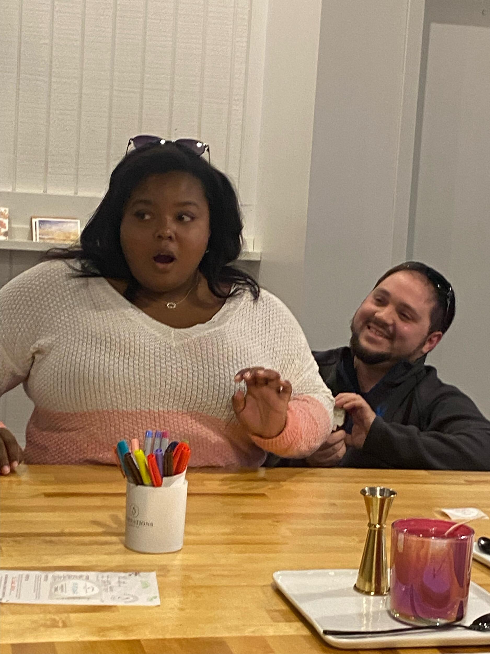 Kyle Proposes to Meredith at her favorite candle place! 