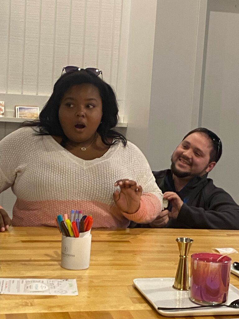 Kyle Proposes to Meredith at her favorite candle place!