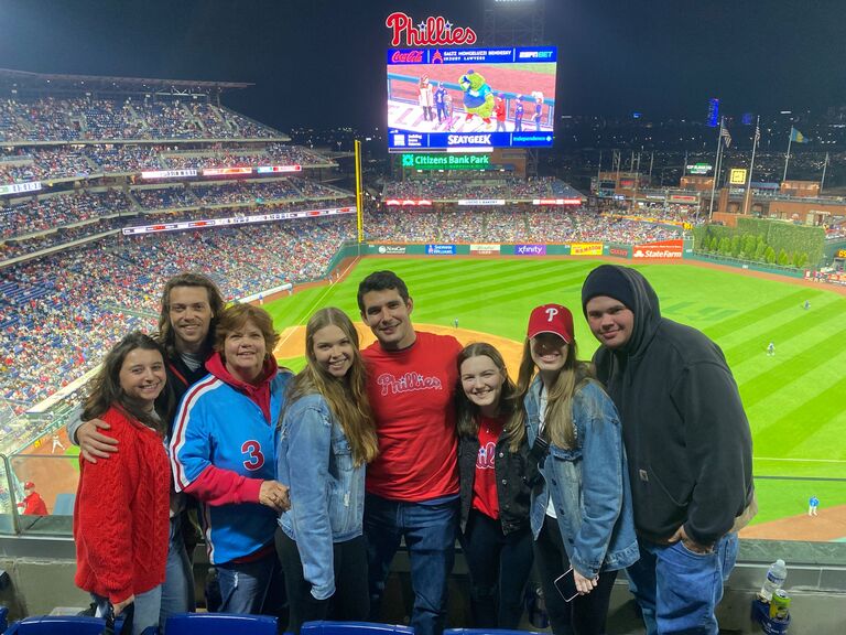 Supporting Phillies with family and friends!