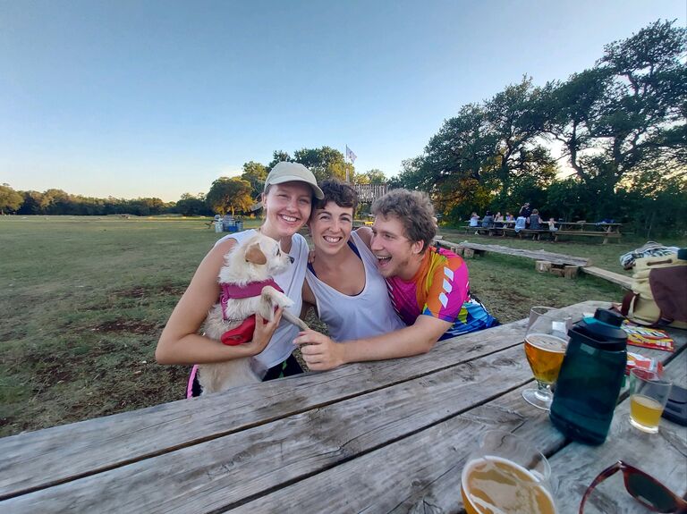 Jester King Brewery running club with Cat and Luna!