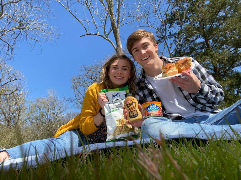 First "date"! 

The social engineering organization, FREE, that we were both members of our freshman year, assigned each guy to take a girl out on a blind date around Valentine's Day. Cole was assigned Reagan, and he took her out on a picnic to the George Bush Library.
