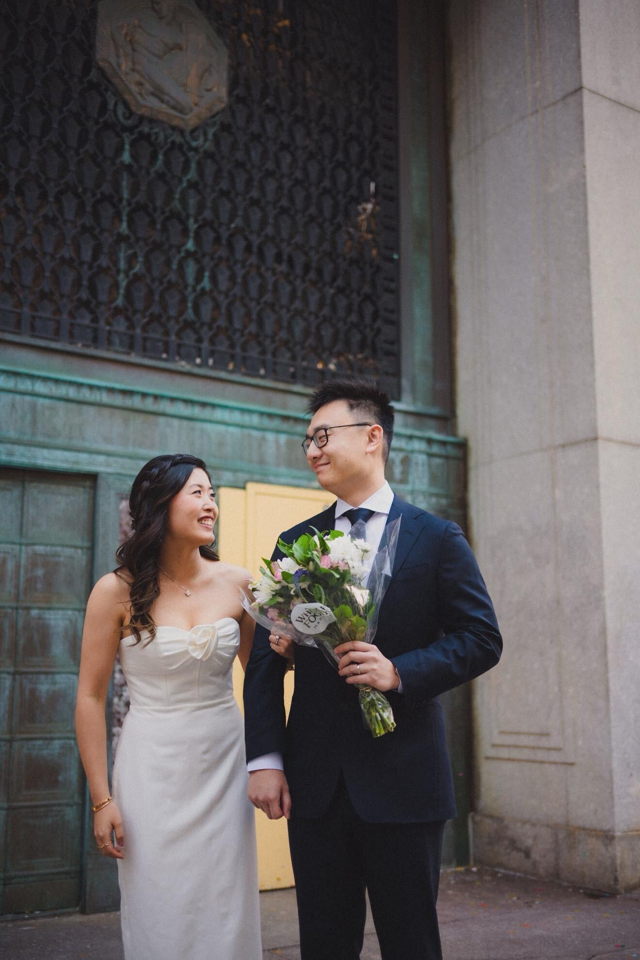 Ben and Joanna were legally married in New York City Hall.
